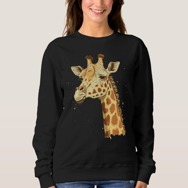 Cute Giraffe  Animal on Giraffe 1 Sweatshirt (Vorderseite)