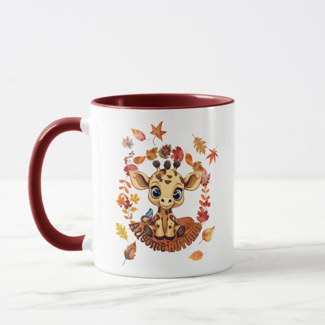 Cute Giraffe “Autism Awesome Autumn” Tasse (Links)