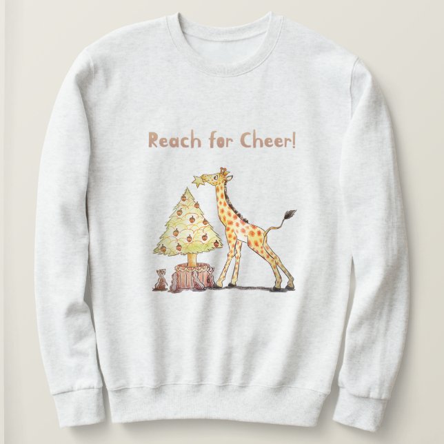  Cute Giraffe Christmas – Hand-Drawn Art Sweatshirt (Design vorne)