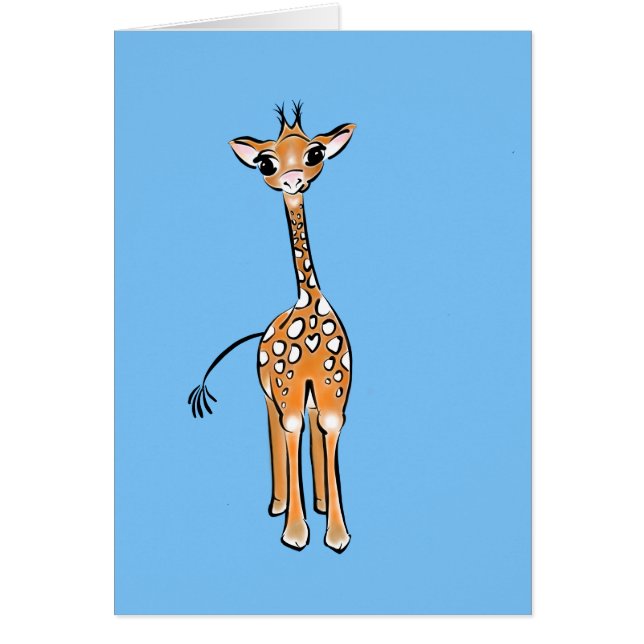 Cute Giraffe drawing, safari animals (Devant)