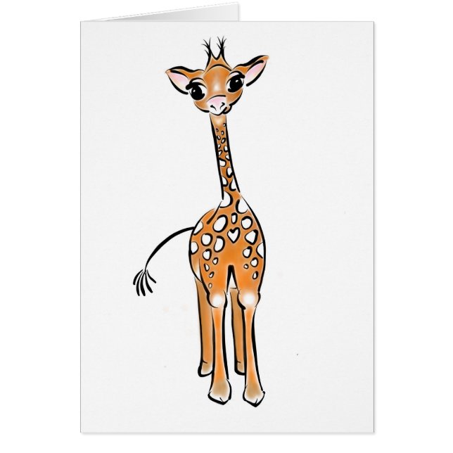 Cute Giraffe drawing, safari animals (Devant)
