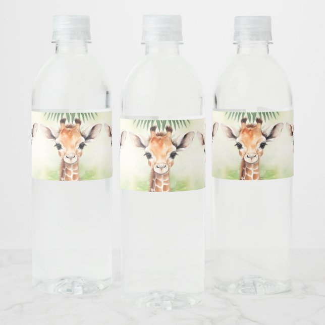 Cute Giraffe Jungle Baby Shower Party Beautiful (Flaschen)