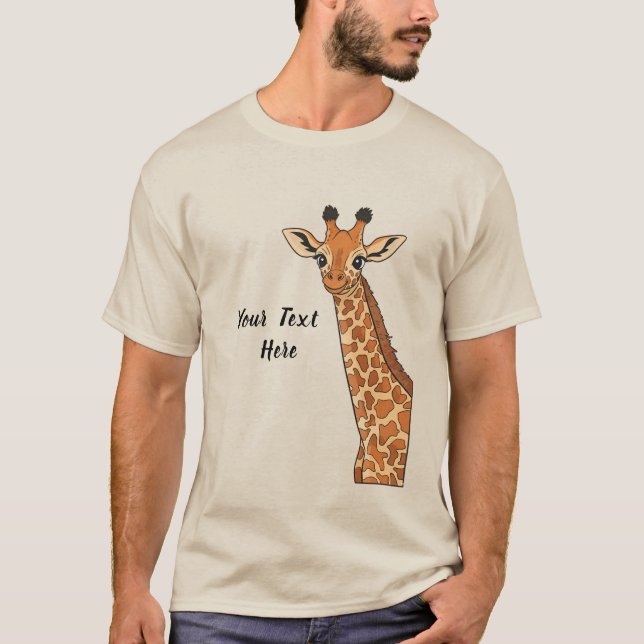 Cute Giraffe Personalized T-Shirt (Vorderseite)
