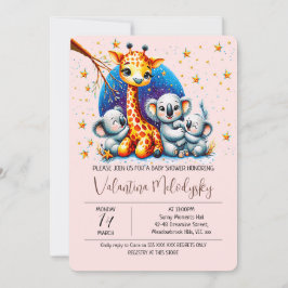 Cute girl baby shower Invitation Einladung