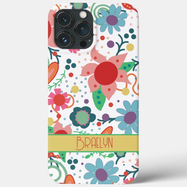 Cute Girl Personnalisé Inspirivity Floral coque ip (Verso)