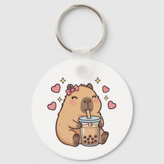 Cute Girls Capybara Ramen Kawaii Tea Kawaii Capy  Schlüsselanhänger