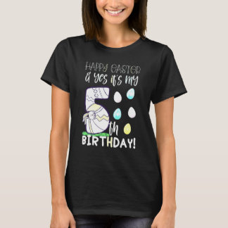 Cute Girls Happy Easter Yes It's My 5th Birthday 5 T-Shirt
