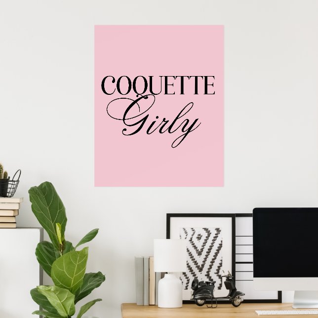 Cute Girly Bow Wall  Poster (Heimbüro)