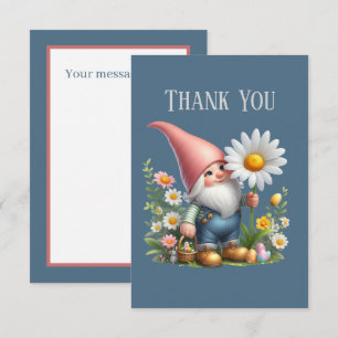 Cute Gnome ajouter un Carte de remerciements de me