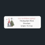 Cute Gnome Christmas Tree Return Name Address<br><div class="desc">Cute Gnome Christmas Tree Return Name Address. Easily personalise the typography to your own details.</div>