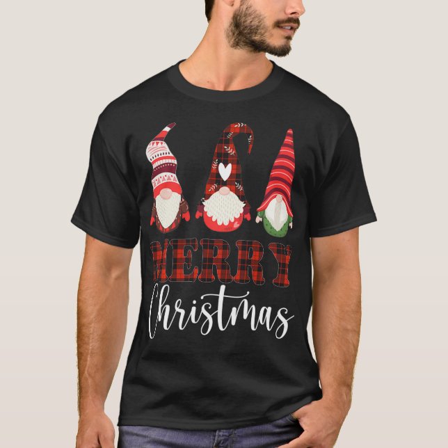 Cute Gnomes Merry Christmas Blouse Santas Tee Xmas (Vorderseite)