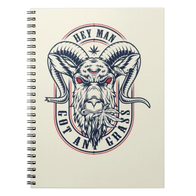 Cute Goat Notebook Pet Animal Farm Wildlife Notizblock (Vorderseite)
