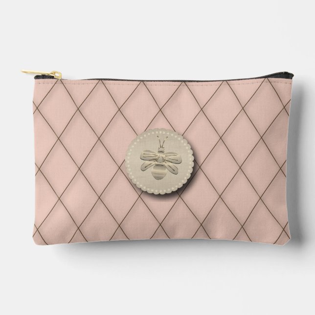 Cute Gold Bee Gift Zubehörtasche (Vorderseite)