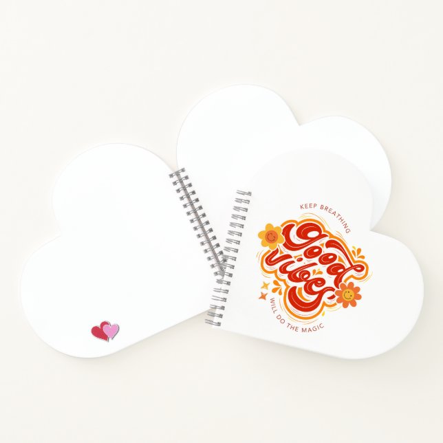 Cute Good Vibes Heart Spiral Bound Notebook Notizbuch (Innenseite)