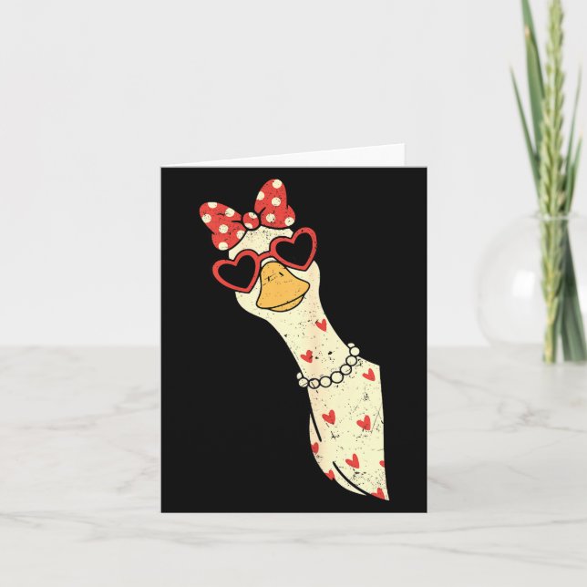 Cute Goose Xoxo Be Mine Happy Valentine's Day Wome Karte (Vorderseite)