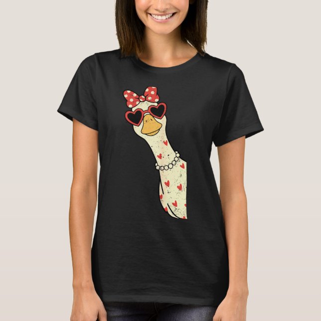 Cute Goose Xoxo Be Mine Happy Valentine's Day Wome T-Shirt (Vorderseite)