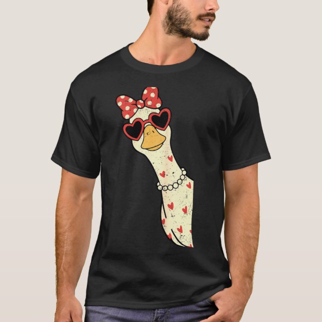 Cute Goose Xoxo Be Mine Happy Valentine's Day Wome T-Shirt (Vorderseite)