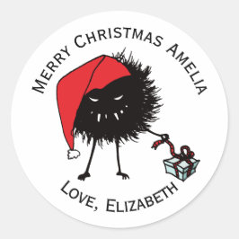 Cute Goth Noël Étiquette d'enveloppement de Noël