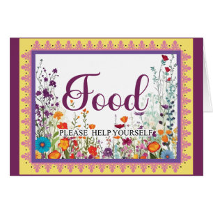 Cute Gothique Garden Sugar Crâne Carte alimentaire