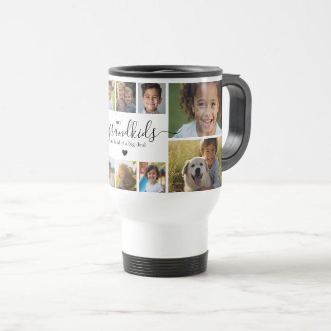 Cute Grandkids Photo Collage for Grandmother Reisebecher (VorderseiteRechts)