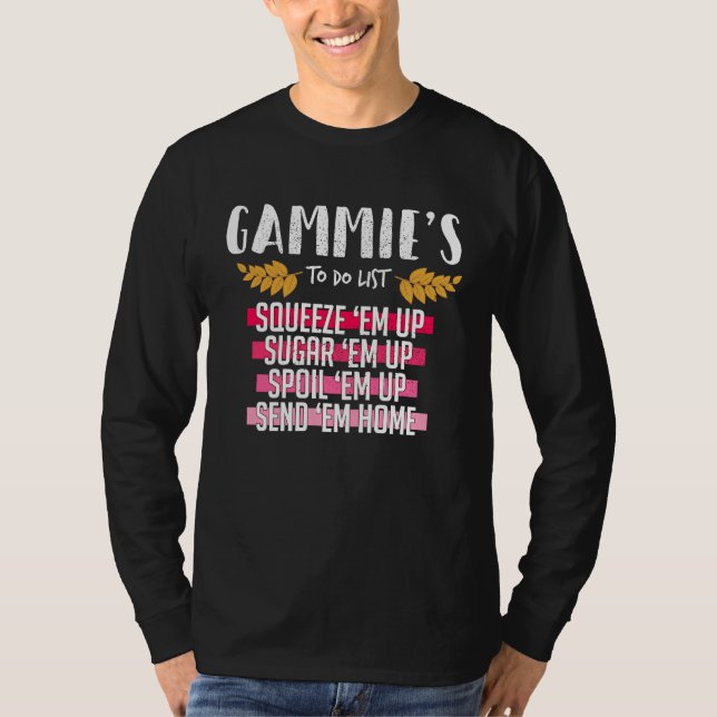 Cute Grandmothers Gammie To Do List T-Shirt (Vorderseite)