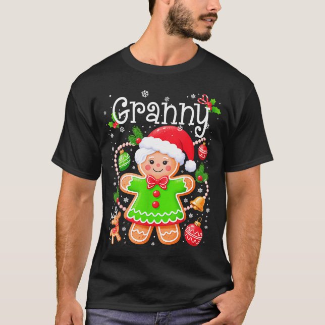 Cute Granny Gingerbread Family Matching Christmas  T-Shirt (Vorderseite)