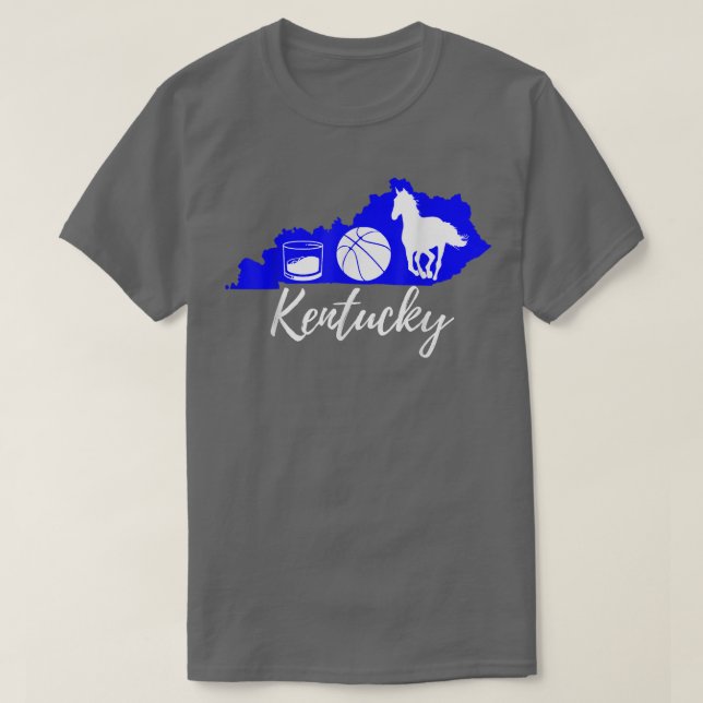 Cute Graphic Bourbon Basketball Horse Kentucky  T-Shirt (Design vorne)