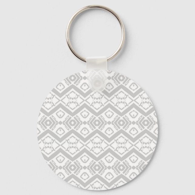 Cute gray zigzag pattern  mug schlüsselanhänger (Vorderseite)