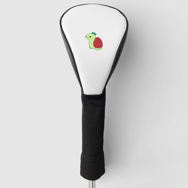 Cute green blushing strawberry turtle Classic T-Sh Golf Headcover (Vorderseite)