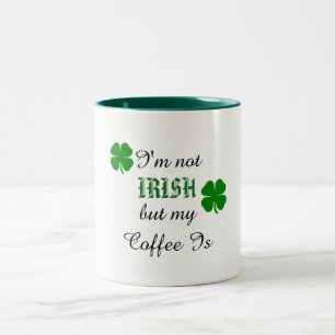 Cute Green et White Irish Coffee Mug