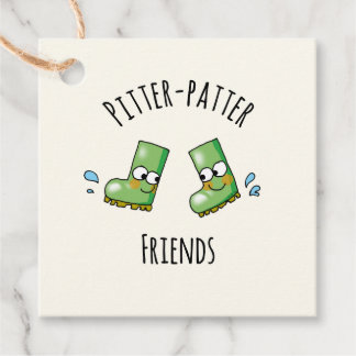 Cute Green Rainboots Pitter-Patter Friends Geschenkanhänger