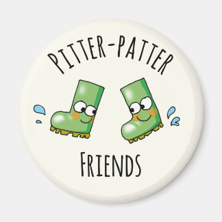 Cute Green Rainboots Pitter-Patter Friends Magnet