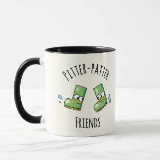 Cute Green Rainboots Pitter-Patter Friends Tasse