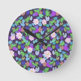 Cute grenouille art rond horloge murale