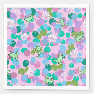 Cute grenouille art serviettes en papier avec arri