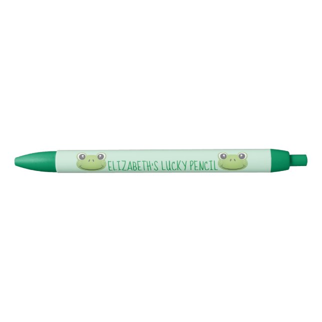 Cute Grenouille verte | Retour à l'école | Stylo (Devant)
