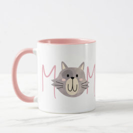 Cute Grey Cat's Mother Named Blush Mothers Day Tasse