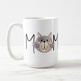Cute Grey Cat's Mother Personalized Mothers Day Kaffeetasse