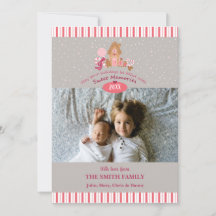 Cute Gris rose Sucres de canne Carte photo