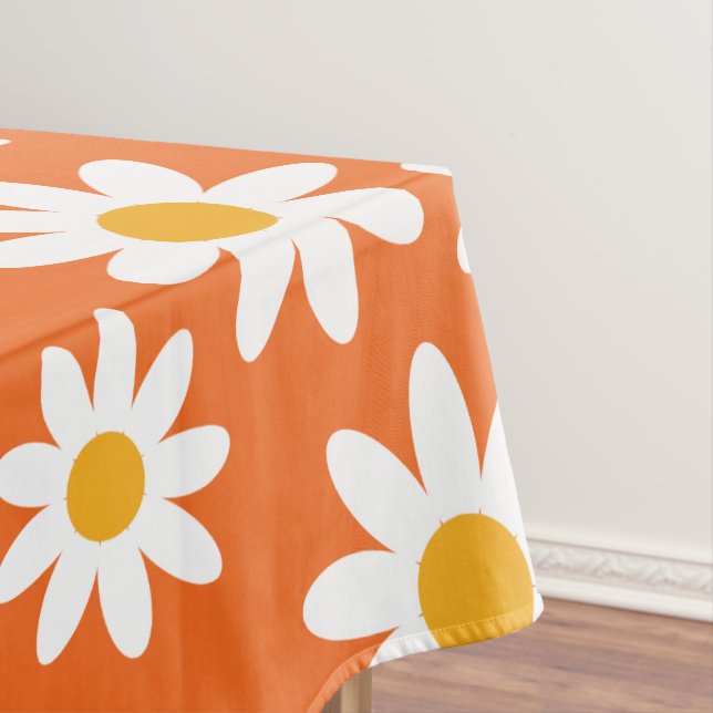Cute Groovy Daisy Tablecloth Tischdecke (Beispiel)
