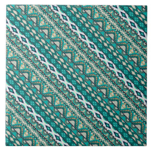 Cute grünes Design Aztekenmuster Design Fliese