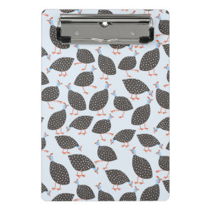 Cute Guinea Fowl Bird Pattern Mini Klemmbrett