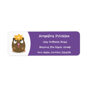 Cute guinea pig happy cartoon illustration