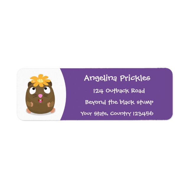 Cute guinea pig happy cartoon illustration (Vorne)