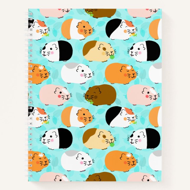 Cute Guinea Pig Pattern Notizbuch (Vorderseite)