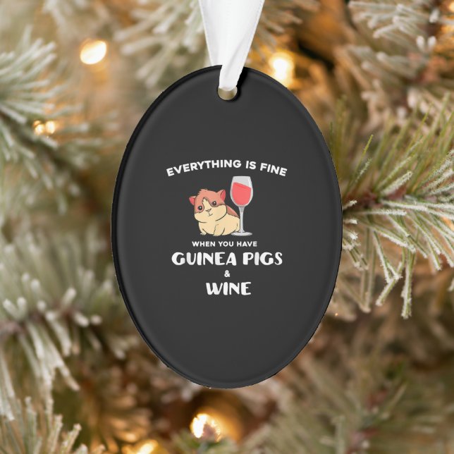 Cute Guinée Cochon Amateur de vin cadeau (Arbre)