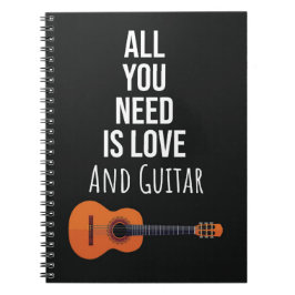 Cute Guitar Player Gifts Instrument Music Lover Notizblock