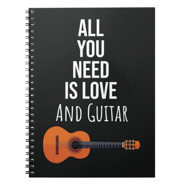 Cute Guitar Player Gifts Instrument Music Lover Notizblock (Vorderseite)