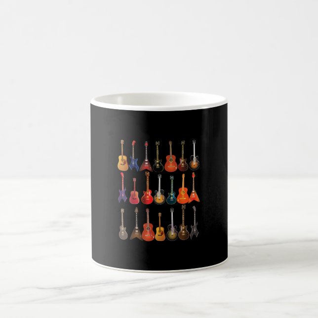Cute Guitar Rock And Roll Musical Instruments Gift Verwandlungstasse (Mittel)