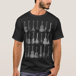 Cute Guitar Rock N Roll Musical Instruments Gift T-Shirt
